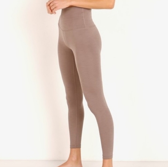 Beyond Yoga Heather Rib High Waisted Midi Legging Mocha Heather S - Picture 10 of 10